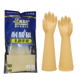 H1008-5 南北红耐酸碱乳胶手套本色50CM/双