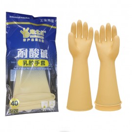 H1008-3 南北红耐酸碱乳胶手套本色40CM/双