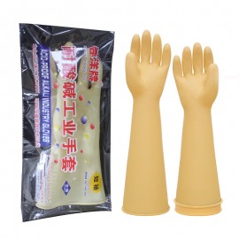 H1009-2 春洋耐酸碱乳胶手套本色A55CM/双