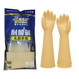 H1008-5 南北红耐酸碱乳胶手套本色50CM/双